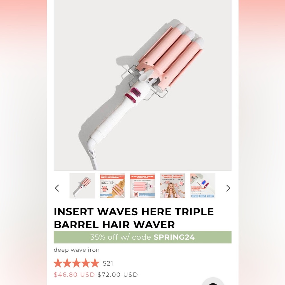 INHair Hair Waver 25mm NIB Never Been Used